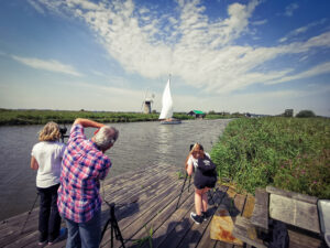 photographing sail boats and windmills on the norfolk broads